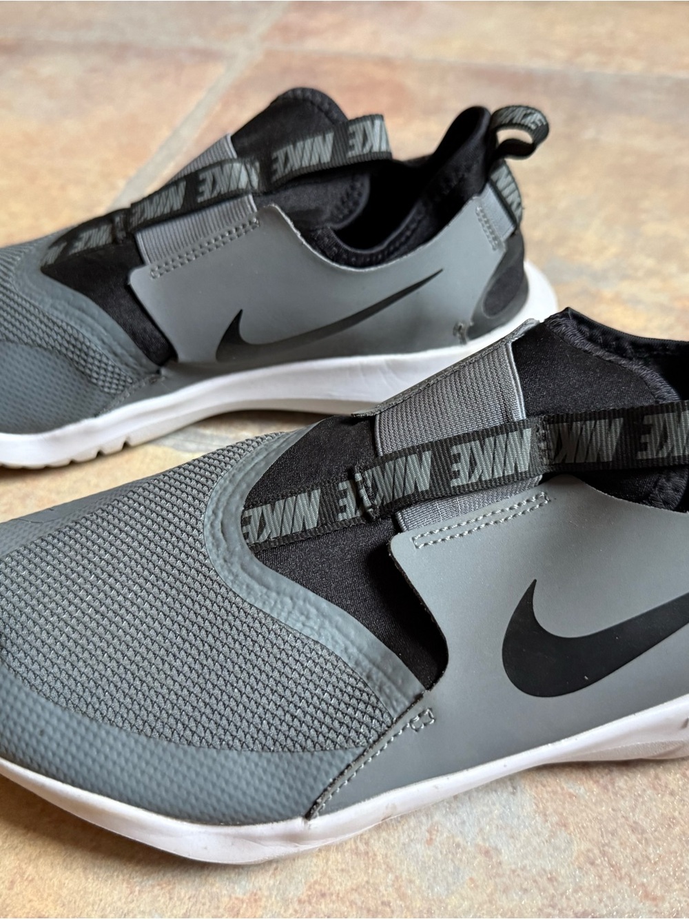 Nike Youth Slip-On Sneakers - Gray & Black